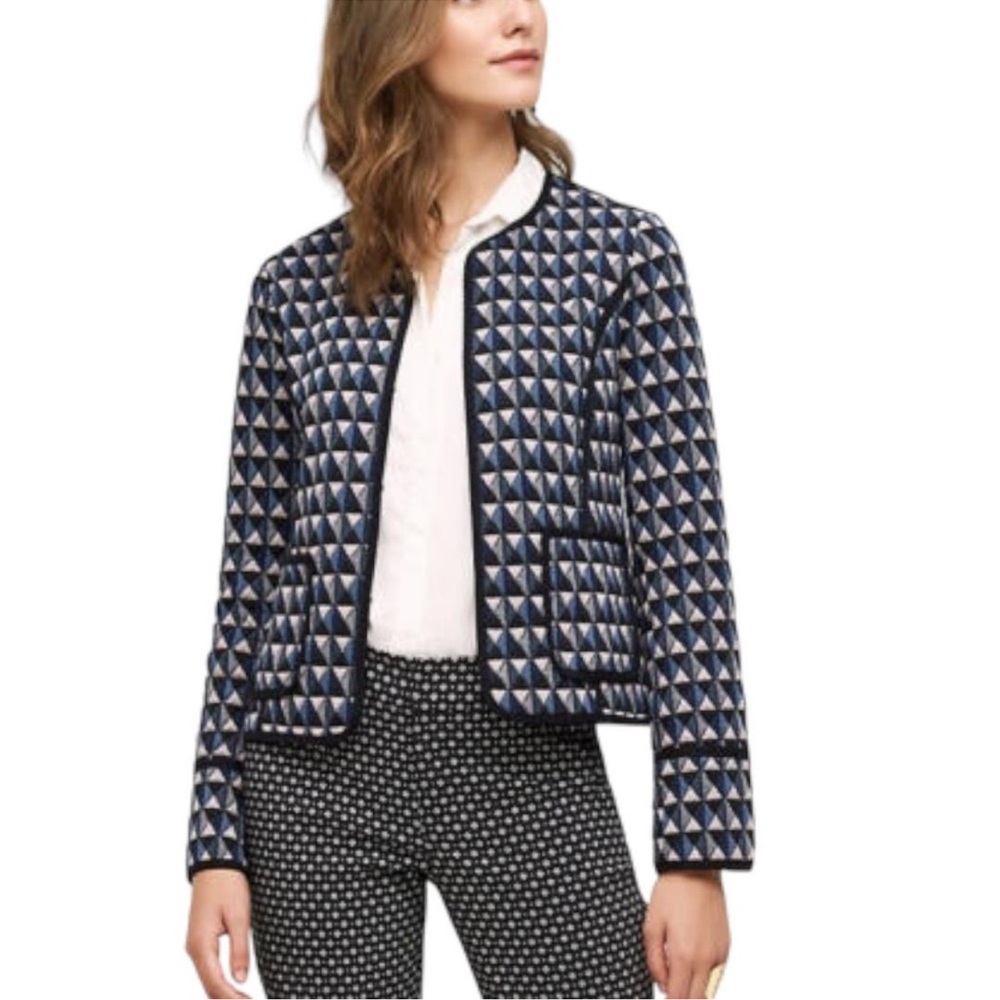 Anthropologie Hei Hei Vala Quilted Jacket - Navy/Marin - Medium